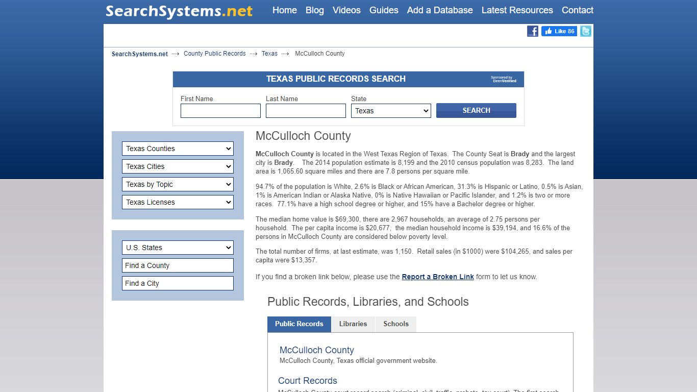 McCulloch County Criminal and Public Records